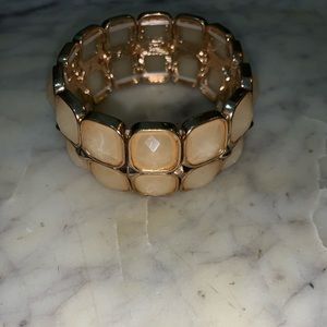 Beige and Gold Bracelet